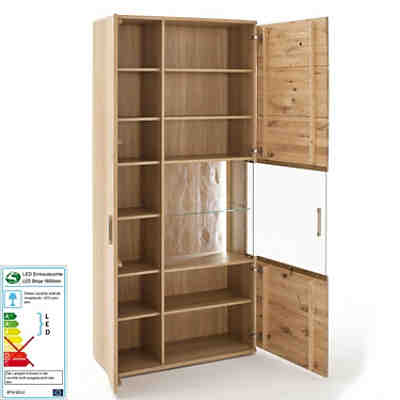 Vitrine SAMARA-05 Asteiche Bianco, massiv - ca. B/H/T: 90/208/37cm 2