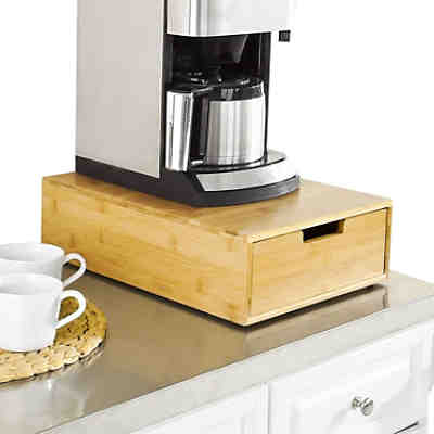 Kaffeekapsel Box Kapselspender Schreibtischorganizer Monitorständer Bambus 2