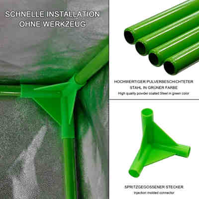 Growbox Gewächshaus Zuchtzelt 240x120x200cm Indoor Pflanzenzelt Growroom Zuchtschrank Darkroom 2