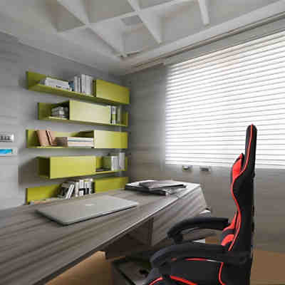 Gamingstuhl Bürostuhl Chefsessel in Schwarz Rot Schreibtischstuhl inkl. Fußablage 2
