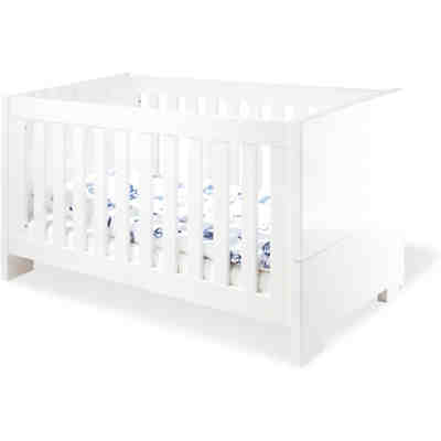 Komplett Kinderzimmer SKY groß, (Kinderbett, Wickelkommode breit und 3-türiger Kleiderschrank), Weiß/Hochglanz 2
