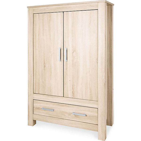 Kleiderschrank CARUS, 2-türig, Eiche Echtholzstruktur