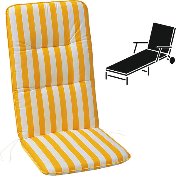 Auflage "Cozy Streifen" für Sonnenliegen, mit Stehsaum, 190x60x7 cm