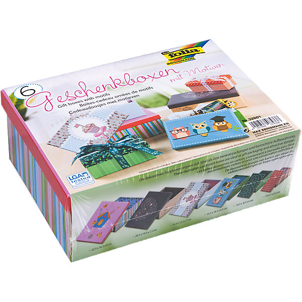 Geschenkboxen-Set Ganzjahresmotive, 6 Stück