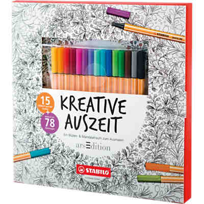 Malset Kreative Auszeit ltd. Edition, inkl. point 88 Fineliner & Malbuch