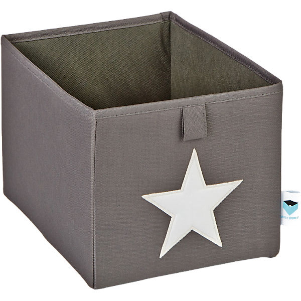 Faltbox Stern, klein, grau/weiß