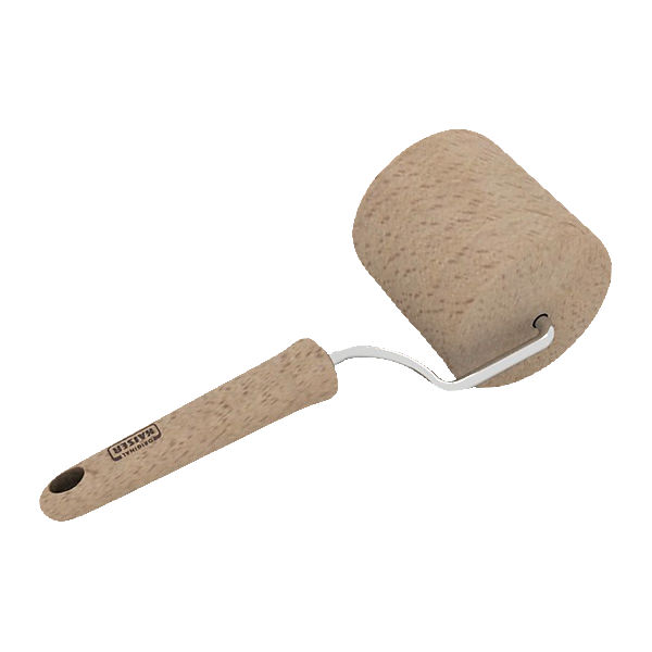 Holz Backform Teigroller mit Metallkern konisch