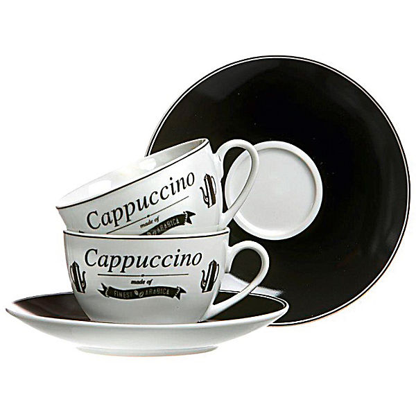 2er-Set Cappuccino Tassen "Aroma"