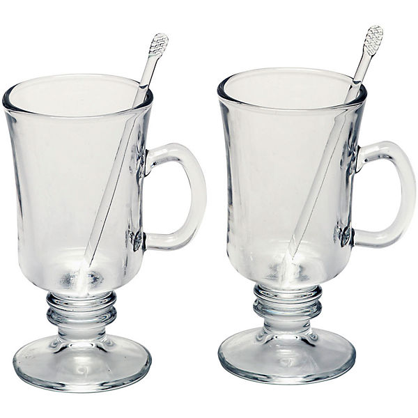 2er-Set Grog Gläser mit Rührstäbchen