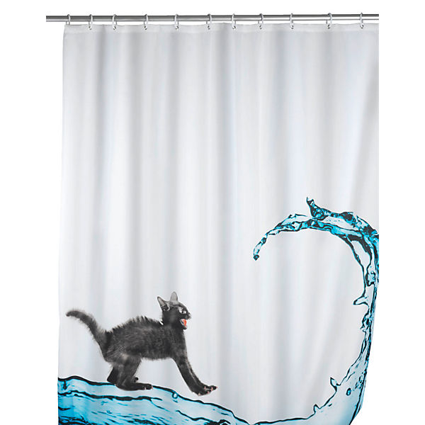 Anti-Schimmel Duschvorhang Cat 180 x 200 cm, waschbar