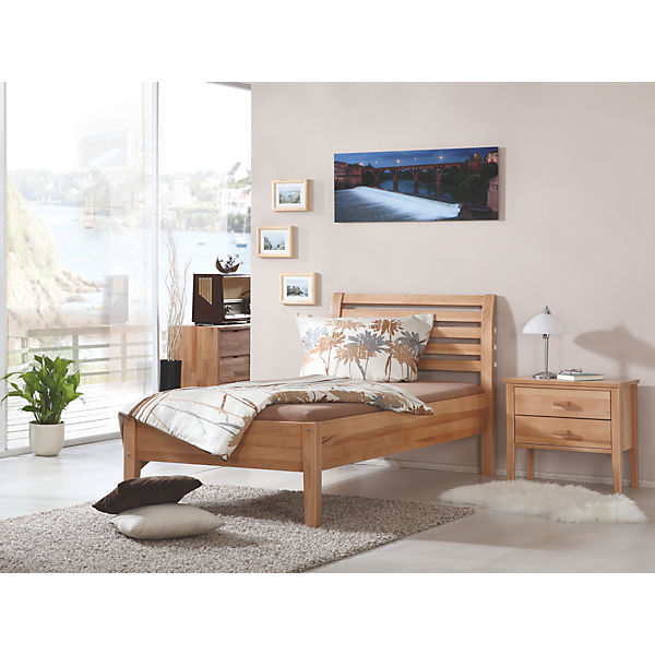 Futonbett FATI, Buche massiv, geölt, 90 x 200 cm