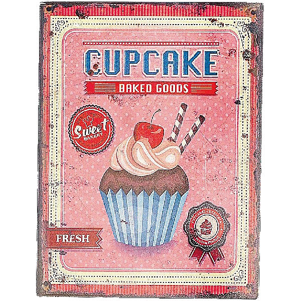 Küchenschild "Cupcake" B25cm x H33 cm