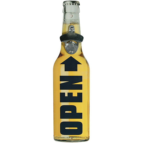 Flaschenöffner "Open" zum Aufhängen H 40 cm