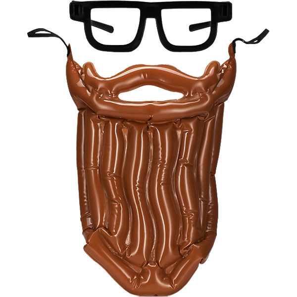 Aufblasbarer Bart "Hipster for the Day"