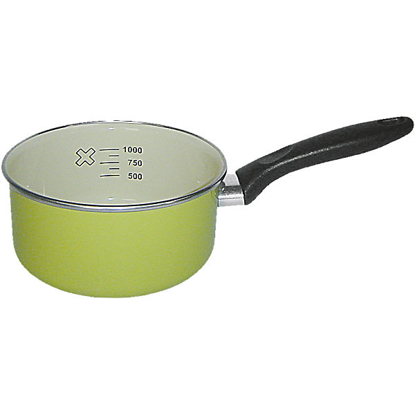 Emaille Stiel Topf "Juist" mit Chromrand ø 16 cm