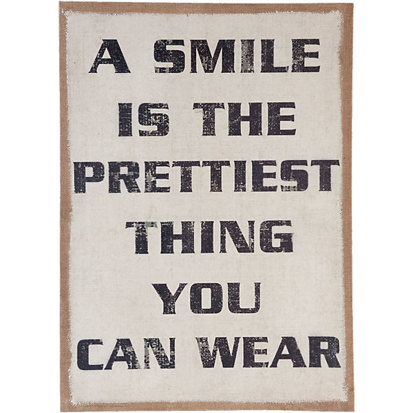 Spruch-Schild "Smile" 50x70 cm