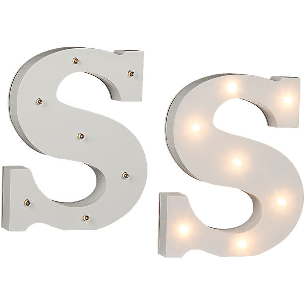 LED Leucht-Buchstabe "S" H16 cm