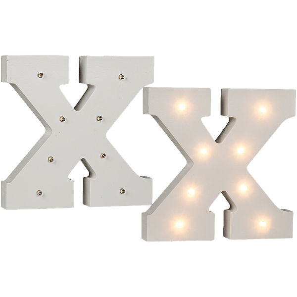 LED Leucht-Buchstabe "X" H16 cm