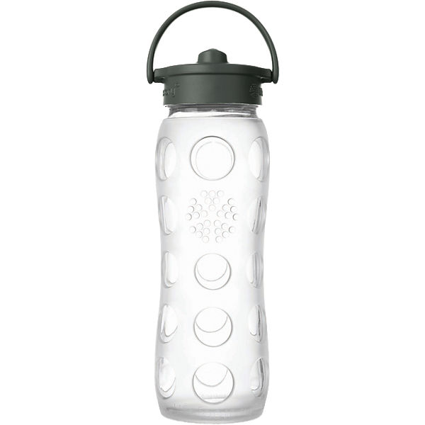 Lifefactory Trinkflasche Glas Transparent Straw Cap, 650 ml