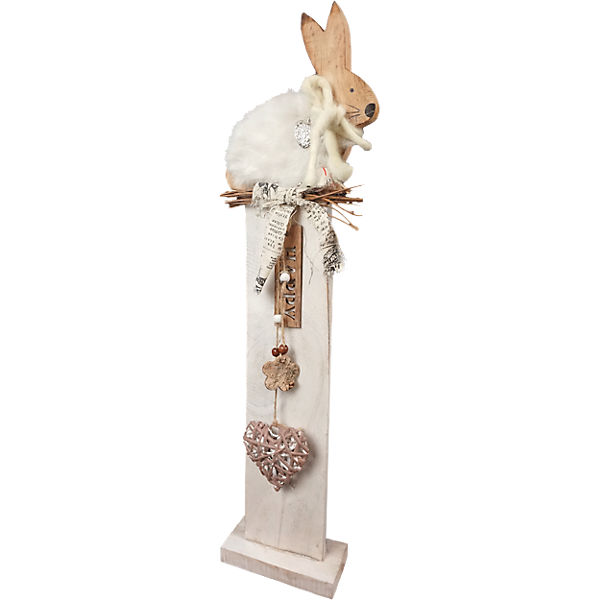 Dekosäule "Happy Rabbit" H60 cm