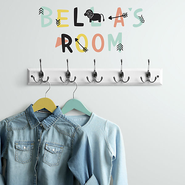 Wandsticker Alphabet, bunt