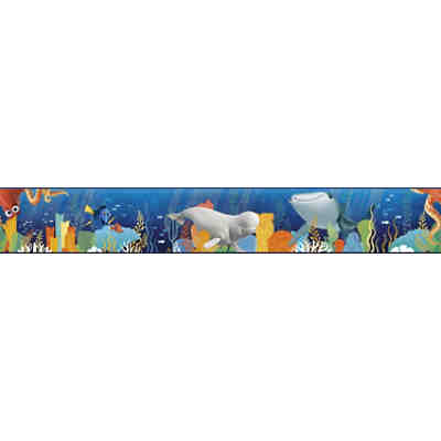 Bordüre Disney findet Dorie mit Freunden, blau, 4,57 m x 22,86 cm
