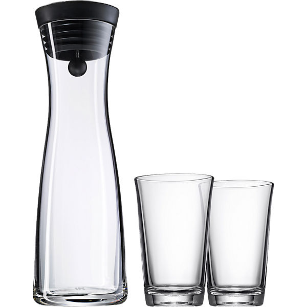 Set "Basic" Glas Karaffe 1 L & 2 Wassergläsern a 0,25 L