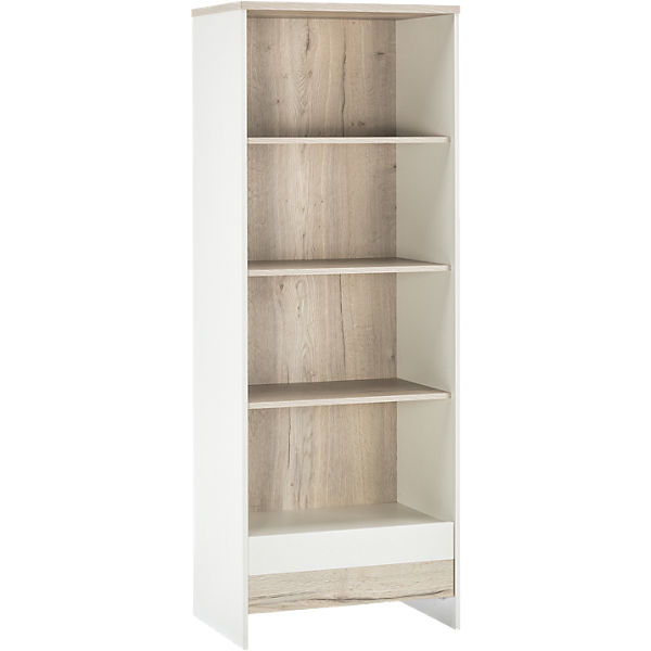 Standregal Clou Oak, weiß/Halifax Eiche weiß