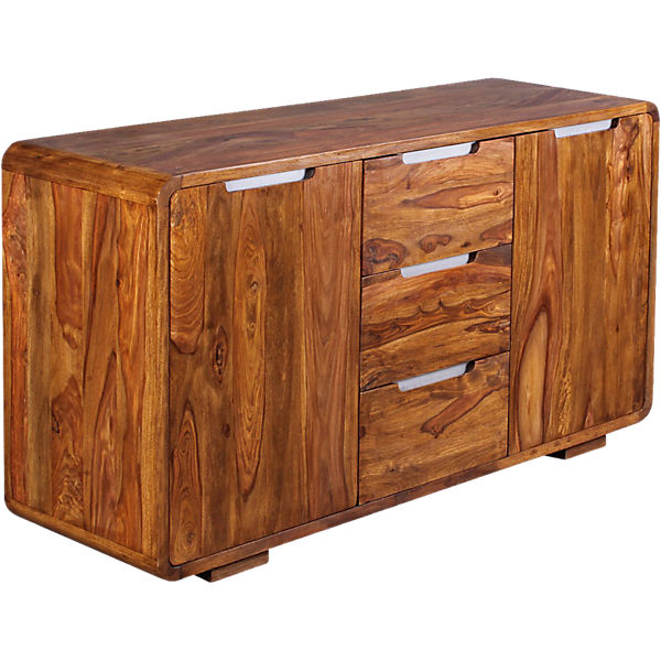 Sheesham Sideboard "Helba" Massivholz, mit 3 Schubladen und 2 Türen B145 cm