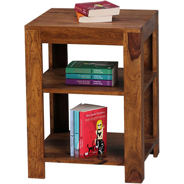 Sheesham Regal "Purisa" Massivholz, mit 2 Böden H60 cm