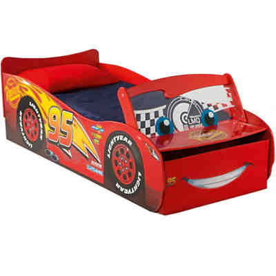 Kinderbett mit leuchtender Windschutzscheibe, Cars, rot, 70 x 140 cm 2