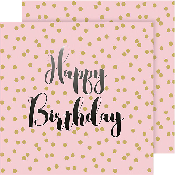 2er-Set Servietten "Happy Birthday" 33x33 cm