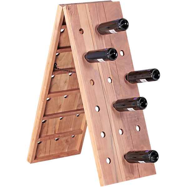 Akazien Weinregal "Classic" Massivholz, für 36 Flaschen H100 cm