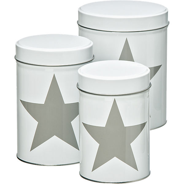 3er-Set Vorratsdose "Star" H12-14 cm