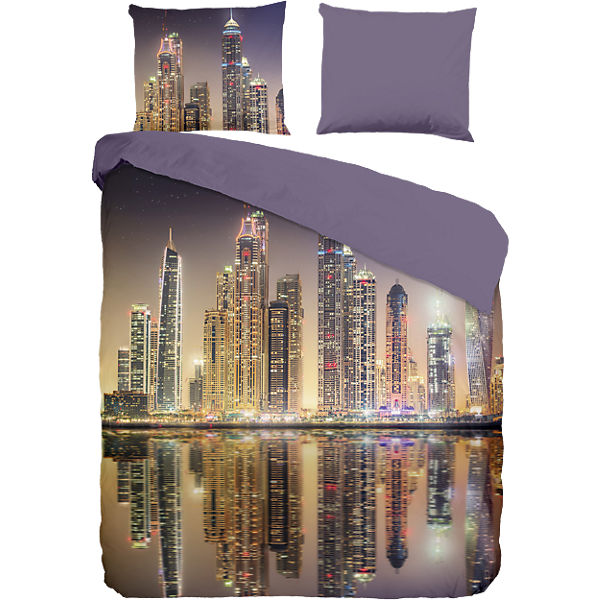 Wende-Bettwäsche "Dubai" 135x200+1x80x80cm