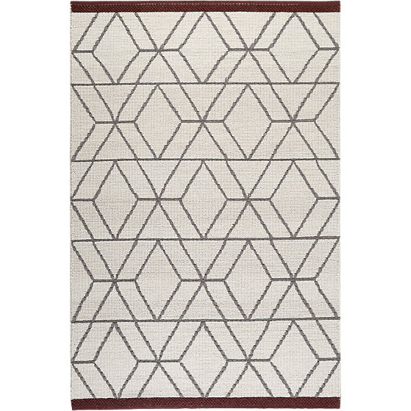 Handgewebter Teppich "Hexagon"