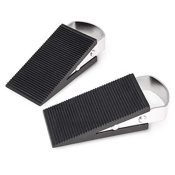 2er-Set Edelstahl Türstopper "Keil"
