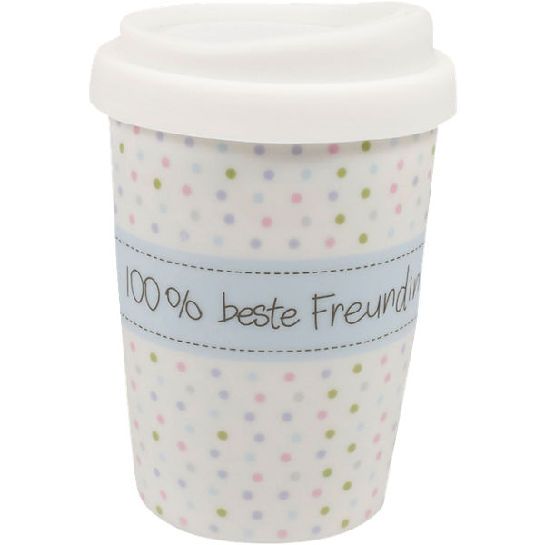 Coffee to go Travel Mug "100% beste Freundin", 250ml