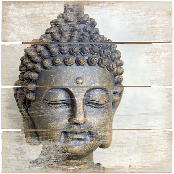 Holzbild "Buddha Face"
