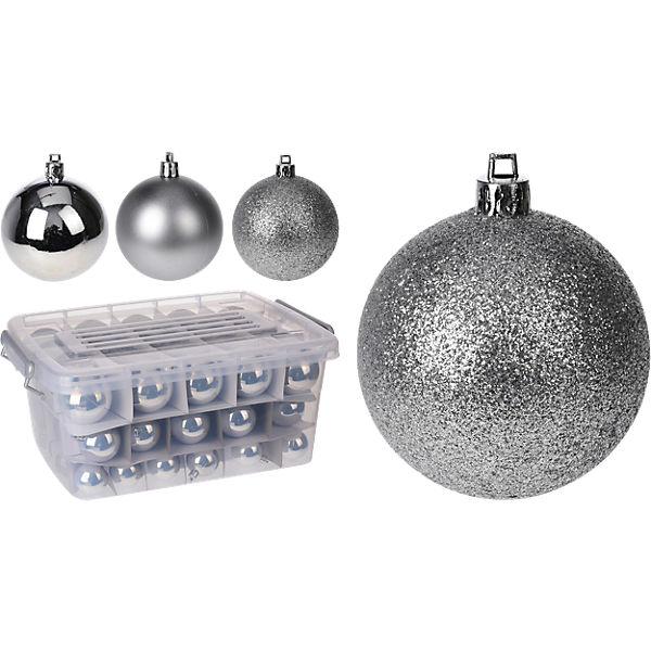 70-tlg. Weihnachtskugel Set Ø4-6 cm inkl. Aufbewahrungsbox