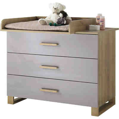 Benno, Kommode Riviera Eiche-Nachbildung / Lilac Grey Hochglanz 2