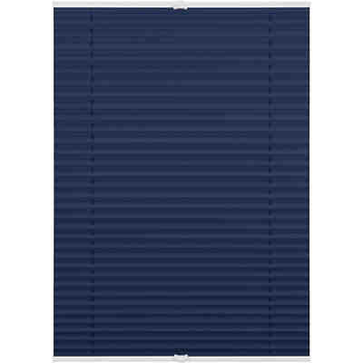 Plissee Klemmfix, Thermo, ohne Bohren, verspannt, Verdunkelung, blau 2