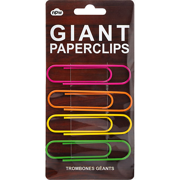 4er-Set XXL Büroklammern "Giant"