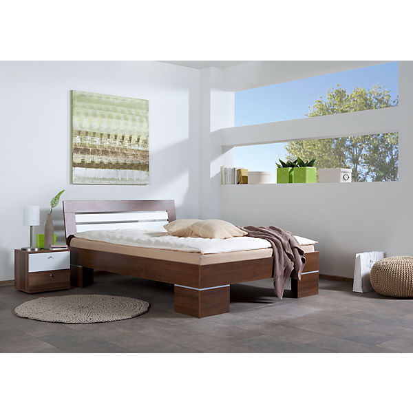 Futonbett JENNY, adria valnut, 140 x 200 cm