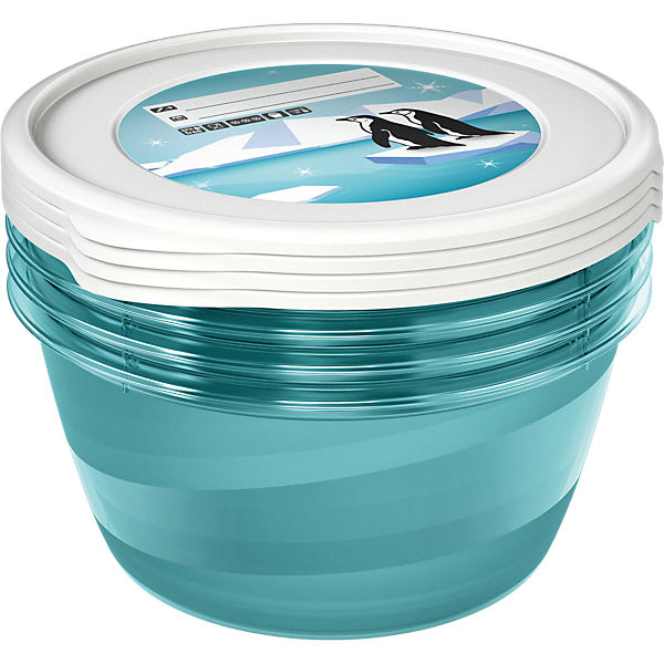 4er- Set Tiefkühl-Dosen "Polar" 1,75l, wiederbeschreibbar