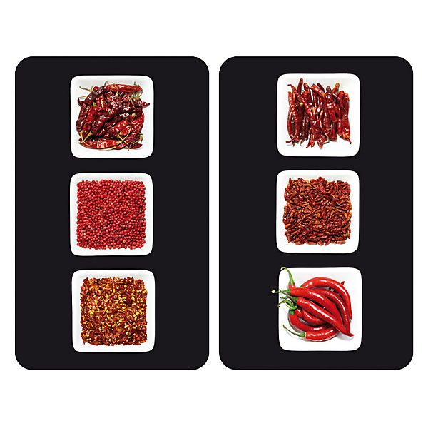 2-tlg. Herdabdeckplatten Set "Chili"