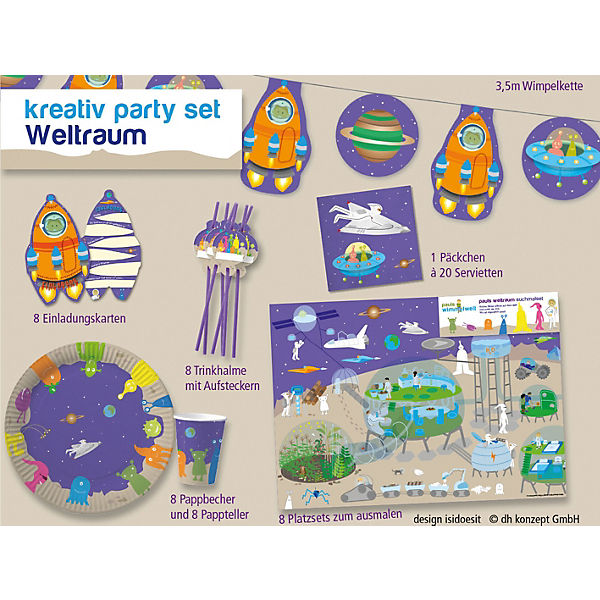 Partyset Weltraum, 61-tlg.