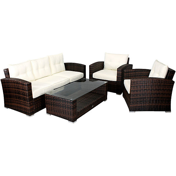 4-tlg. Polyrattan Sitzgruppe "Cruise"