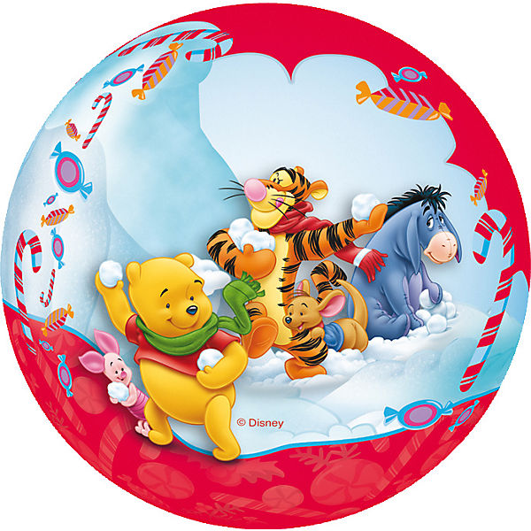 Weihnachtsbaumkugel zum Befüllen Winnie Pooh Schneeballschlacht 10 cm