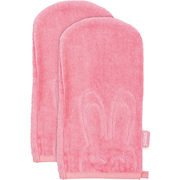 Waschlappen Hase, rosa, 2er Pack